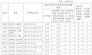 中石油等多家能源央企负责人2024年薪酬披露